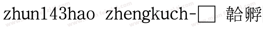 zhun143hao zhengkuch字体转换